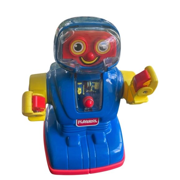 Vintage Playskool 1993 RC robot, parts and decor only, not working, 1058 10" - Picture 1 of 11